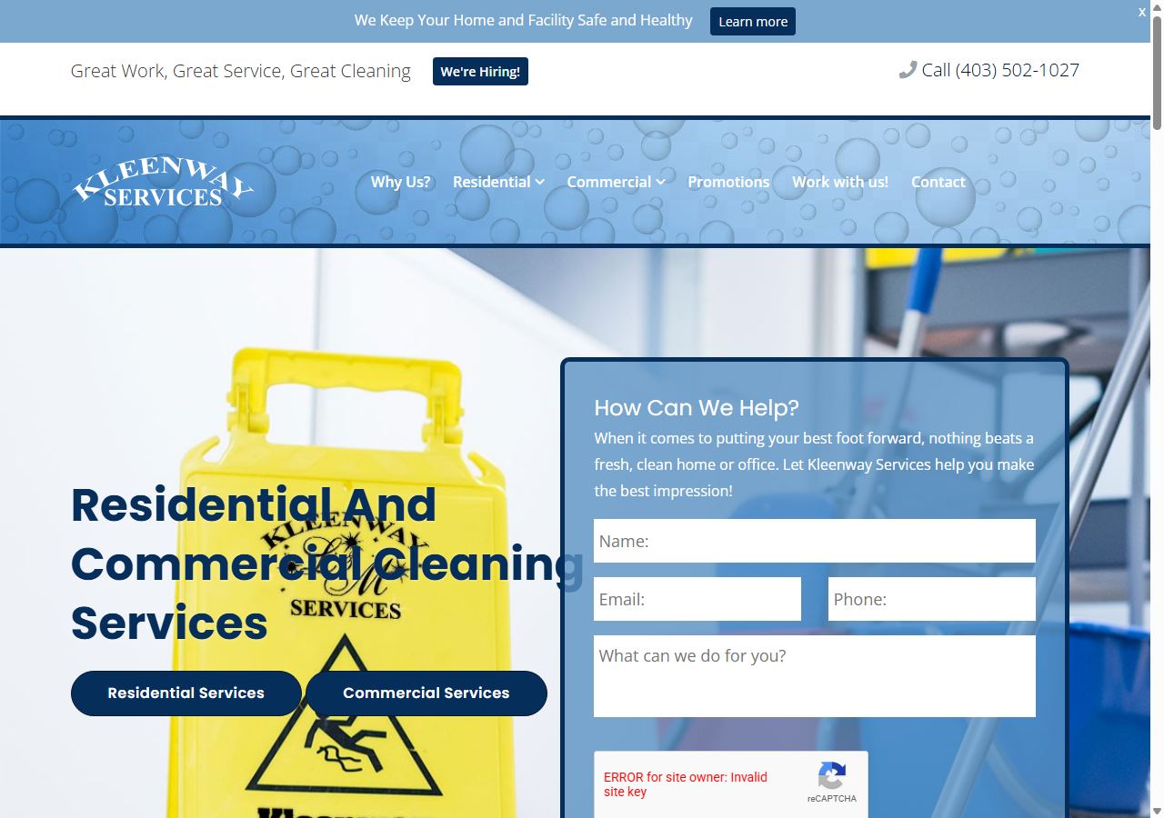 Kleenway Services website preview